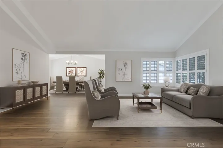 virtually staged living room
