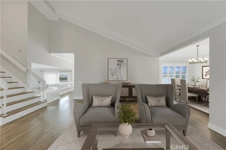 virtually staged living room