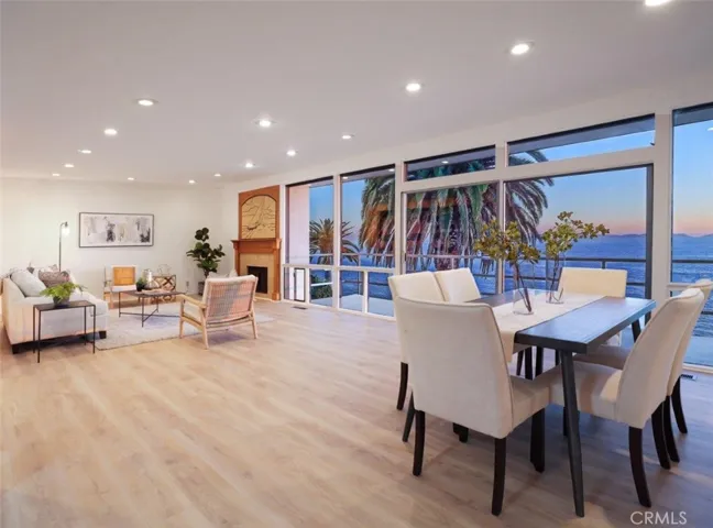 Living Room and Dining Looking Out To View