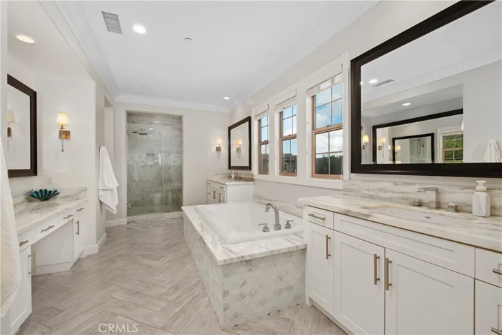 Gorgeously designed primary bathroom