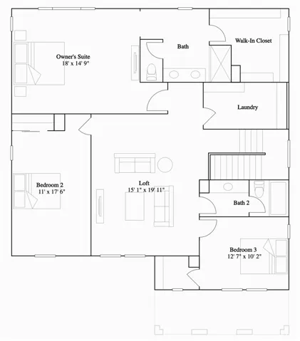 Residence 1 - level 2 floorplan