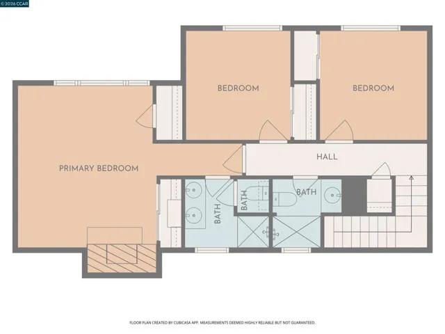 Upper level floor plan