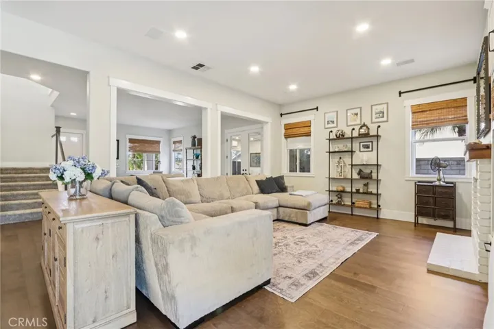 Living area flows into bonus room