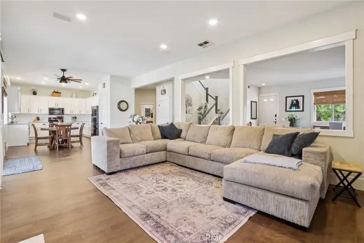 Large family room with easy flow to the kitchen
