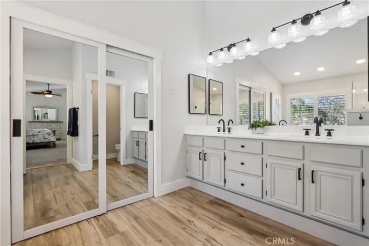 Oversized vanity with double sinks