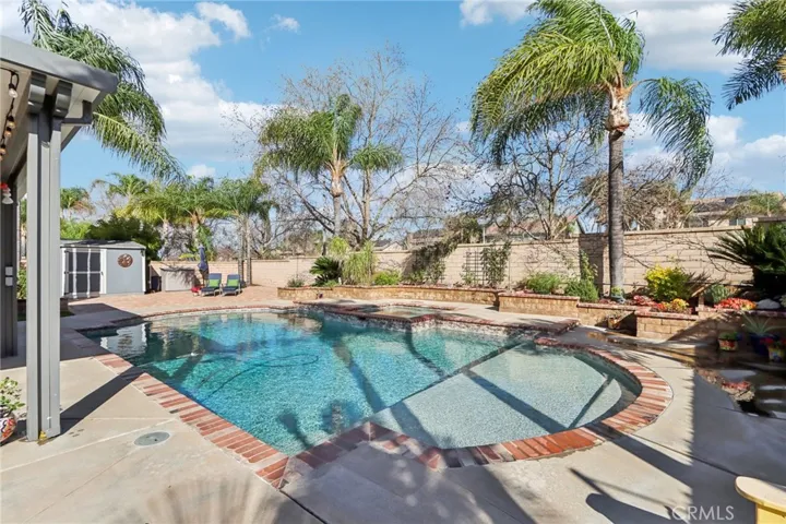 Beautifully designed backyard pool area