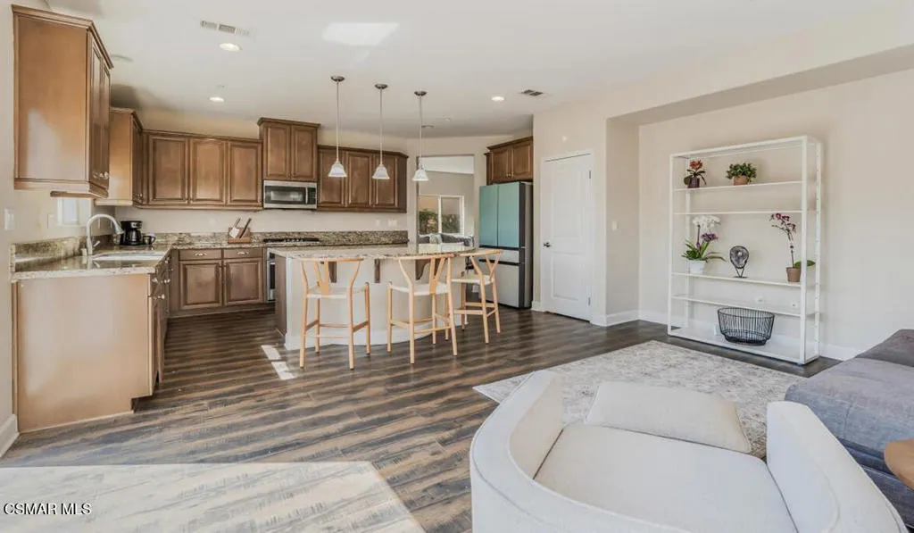 View Family Room to Kitchen
