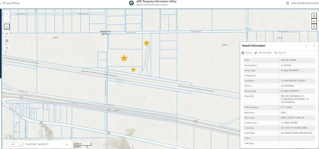 Map of 3 parcels that could be bundled together.