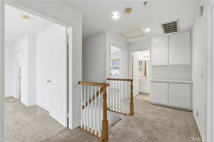 Landing with linen storage