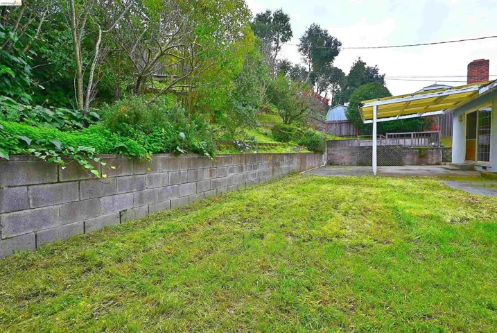 View of fenced yard