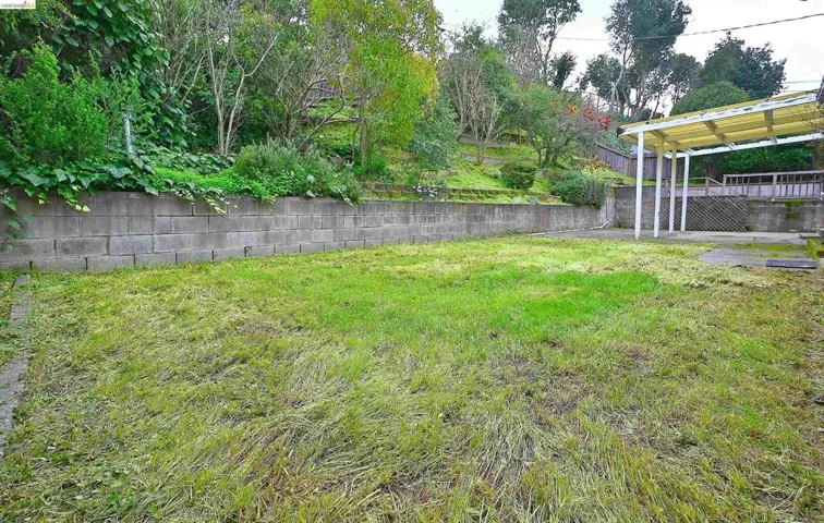 View of fenced yard
