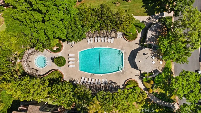 Larger of two community pools and spas