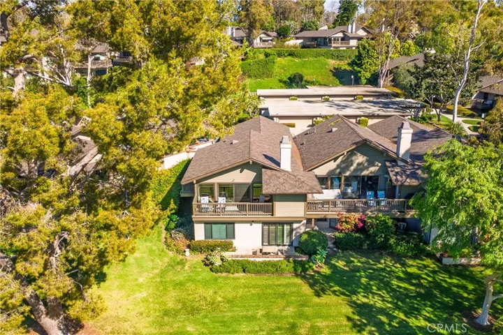 Aerial view of home from the back