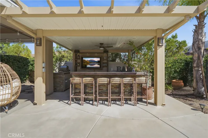 Fabulous covered outdoor kitchen.