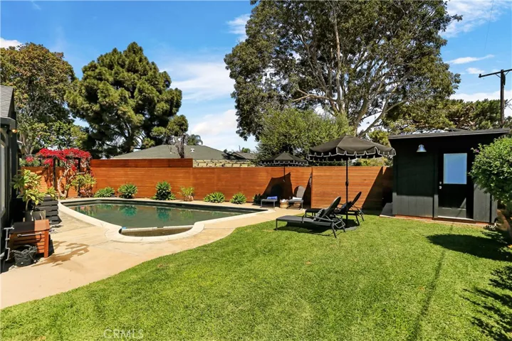 grass area and small detached office