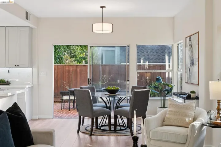 Dining room featuring light wood-style floors