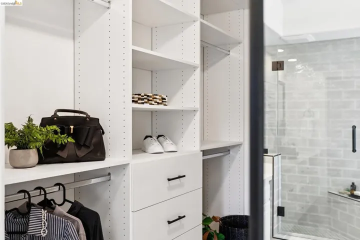 View of walk in closet