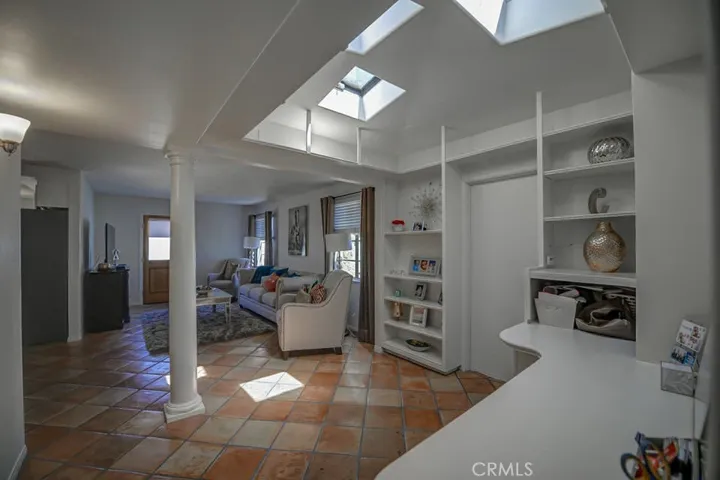 Built in office with skylight