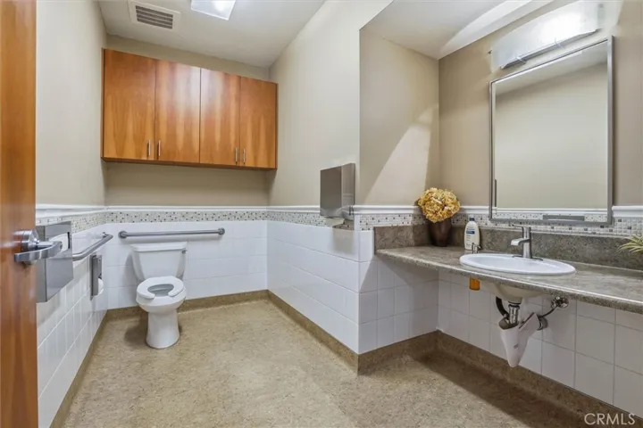 One of two ADA compliant restrooms in suite A