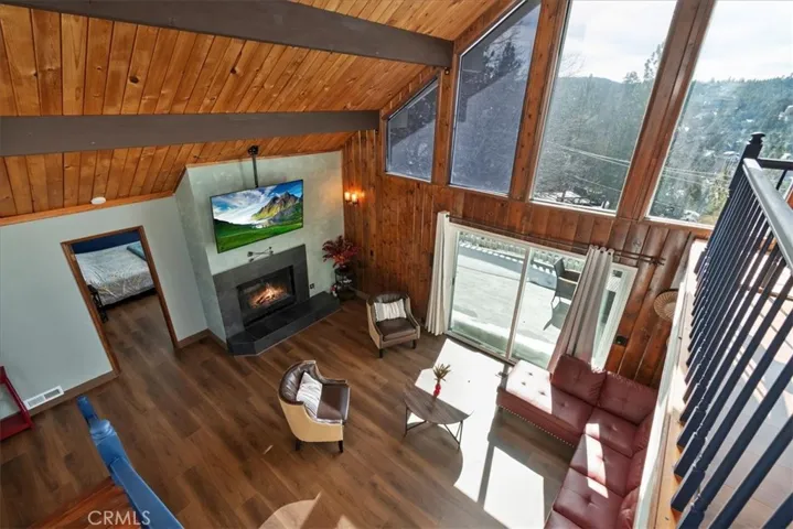 fire in fireplace and pic on tv were digitally added
