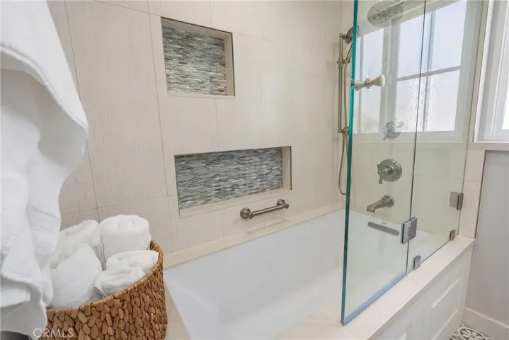 Remodeled bath with soaking tub