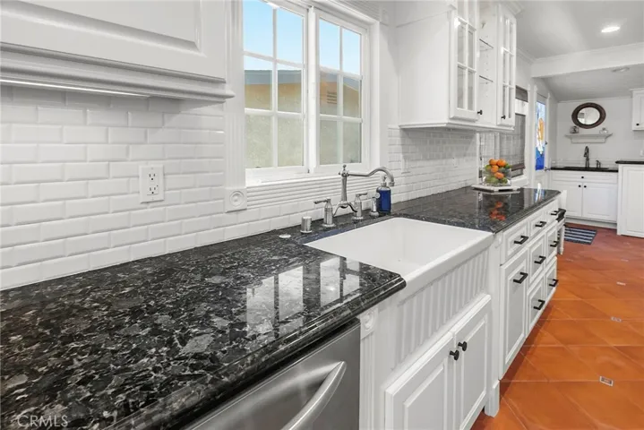 Plenty of granite counter space and storage