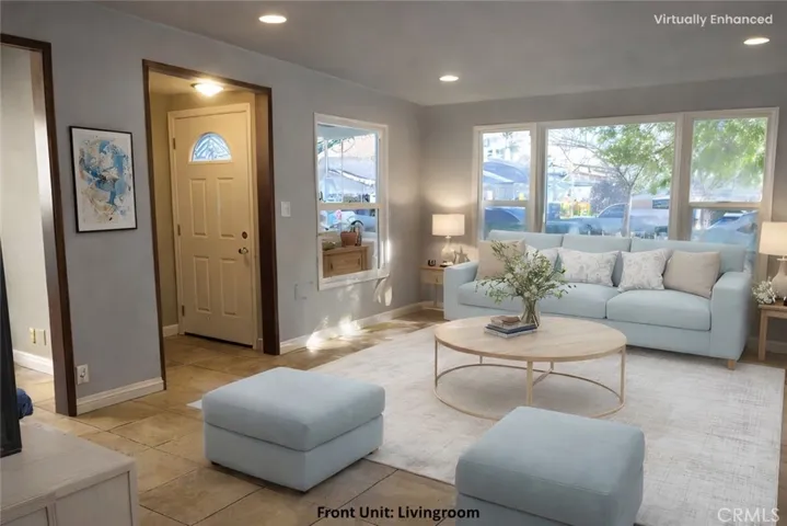 Front Unit - Living room with Virtual Staging