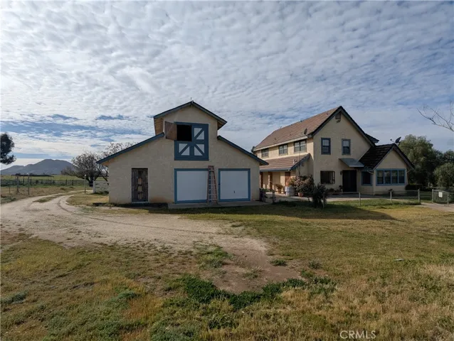 2 car garage & tack 
room.