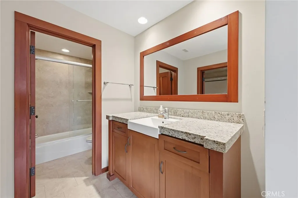 The primary suite bathroom.