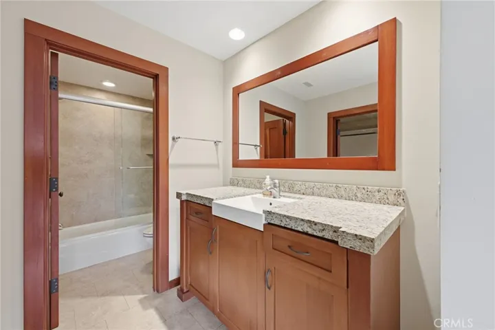 The primary suite bathroom.