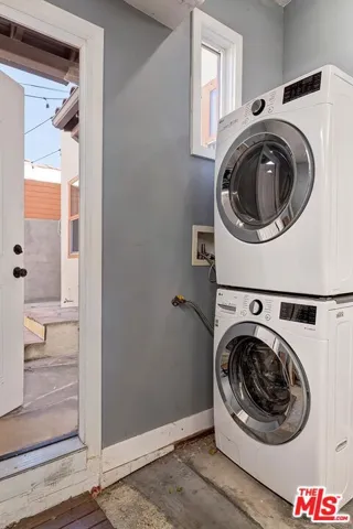 laundry inside garage
