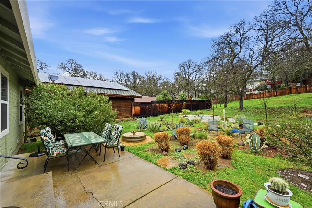 Rear patio for pleasant entertaining.