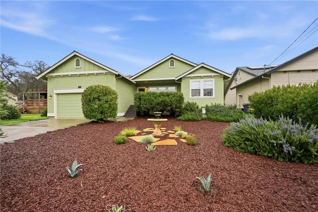 Easy care landscaping and a roof that was just replaced last year.