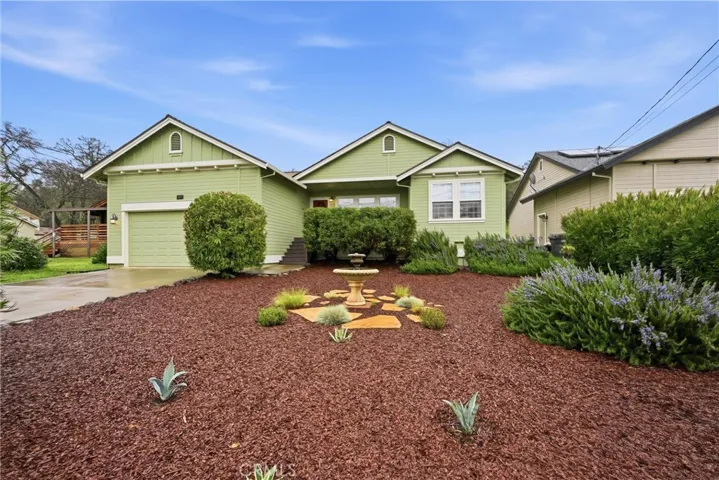 Easy care landscaping and a roof that was just replaced last year.