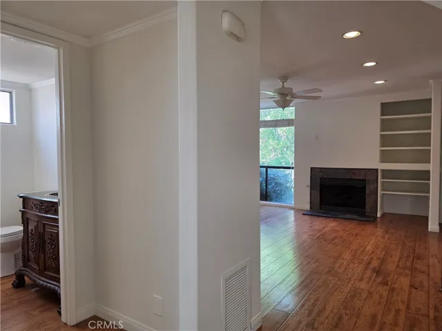 living room and powder room
