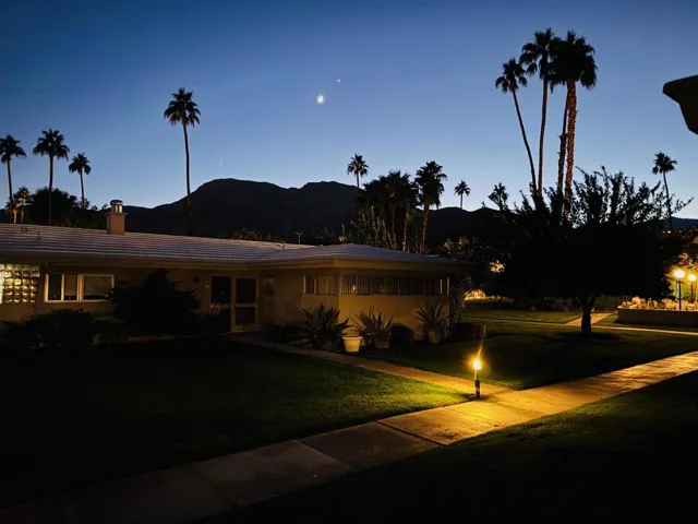 Evening view from front patio