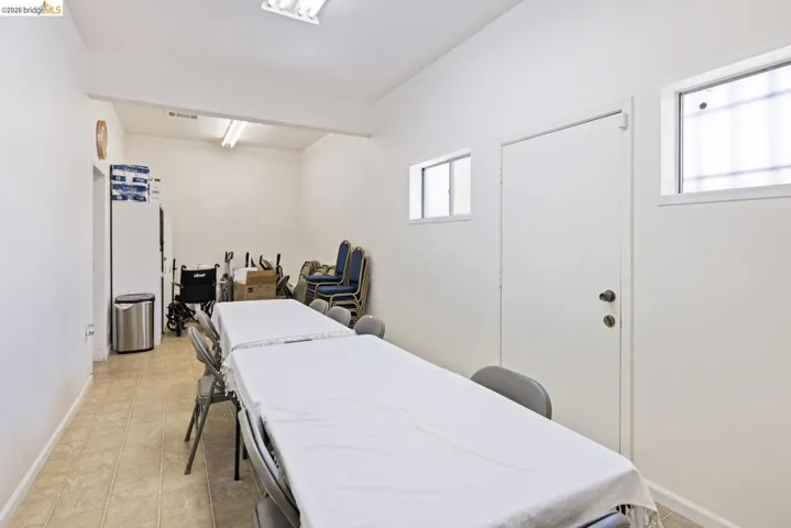 Office area with baseboards