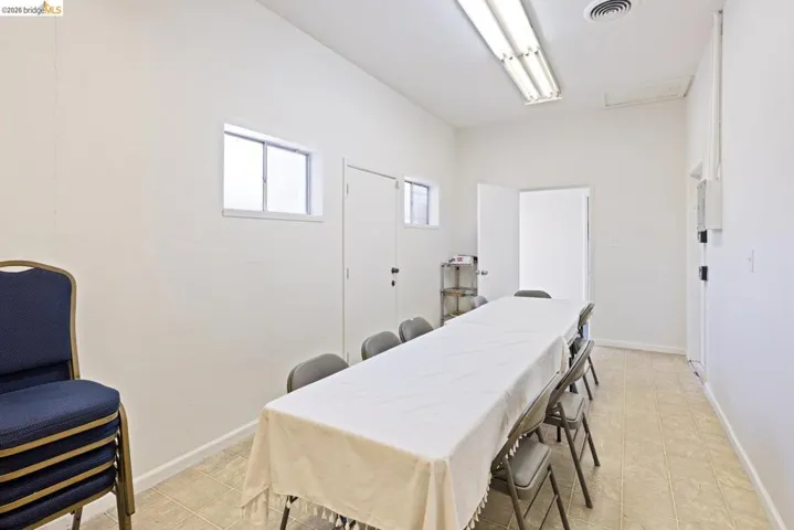 Dining room with baseboards