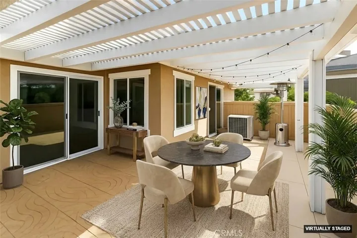 Patio staged