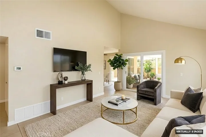 Living room staged