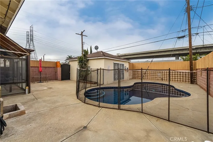 Fenced pool