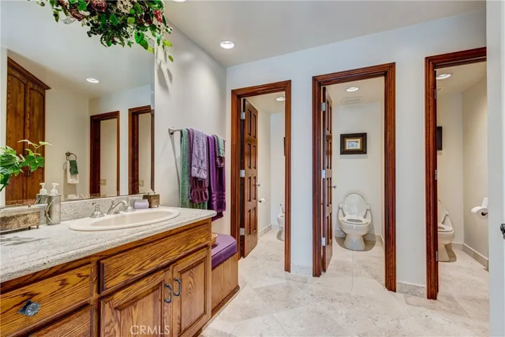 Pool bath with wc and shower