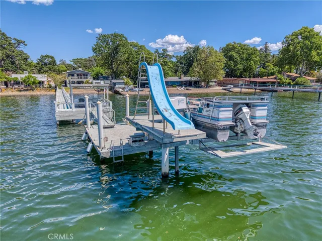 Boat lift and slide.