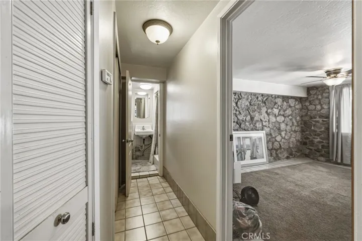 Apartment downstairs 1bdrm, hall and bath.
