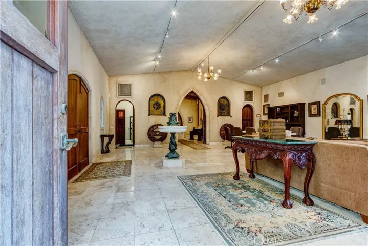 Office and entrance to meditation area