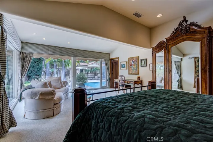 Green bedroom in main house
