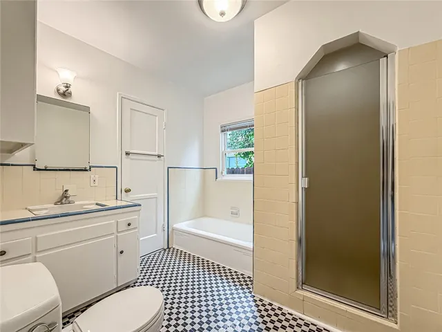 Tub and separate shower