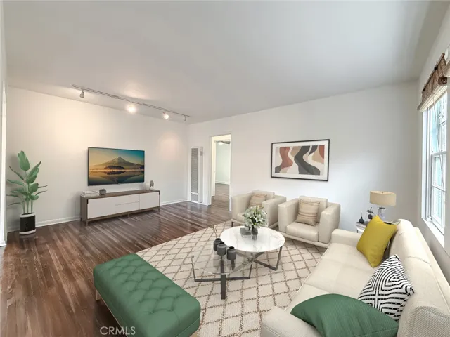 Virtually staged living room