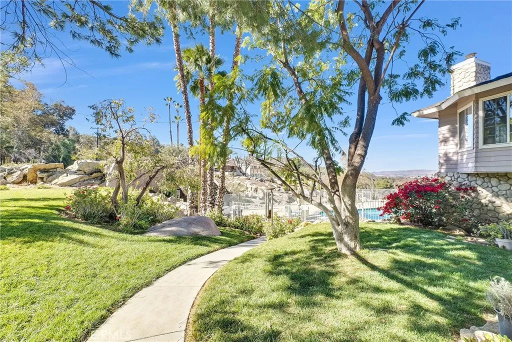 Beautiful landscaping in the front of the home.