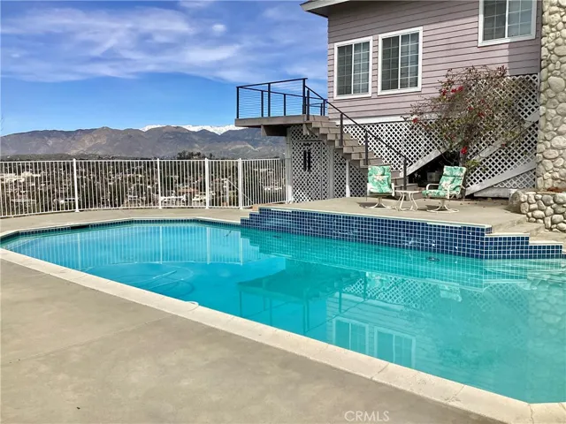 Pool deck with a view of Mt. San Gorgonio.